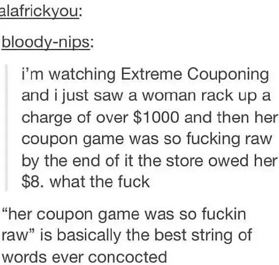 Extreme couponing